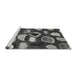 Sideview of Machine Washable Abstract Gray Modern Rug, wshabs801gry