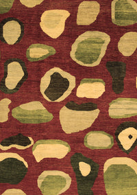 Abstract Brown Modern Rug, abs801brn