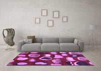 Machine Washable Abstract Purple Modern Rug, wshabs801pur