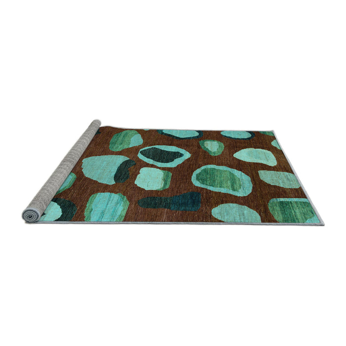 Sideview of Machine Washable Abstract Light Blue Modern Rug, wshabs801lblu