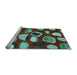 Sideview of Machine Washable Abstract Light Blue Modern Rug, wshabs801lblu