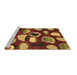 Sideview of Machine Washable Abstract Brown Modern Rug, wshabs801brn