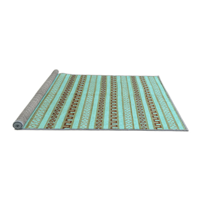 Sideview of Machine Washable Abstract Light Blue Modern Rug, wshabs802lblu