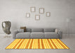 Machine Washable Abstract Yellow Modern Rug in a Living Room, wshabs802yw