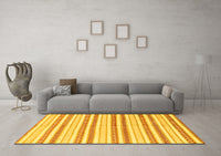 Machine Washable Abstract Yellow Modern Rug, wshabs802yw