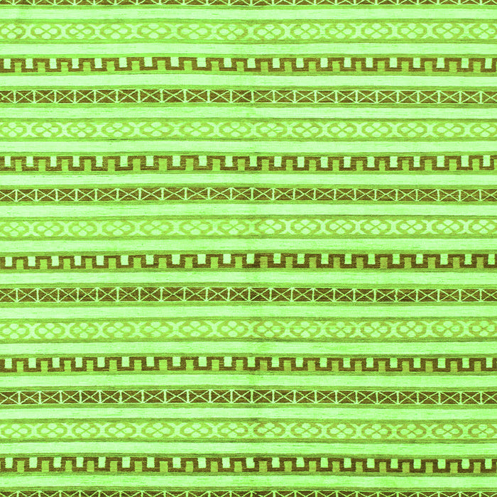 Square Machine Washable Abstract Green Modern Area Rugs, wshabs802grn