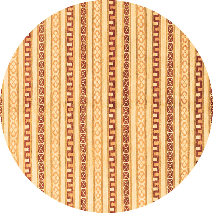 Round Abstract Brown Modern Rug, abs802brn