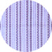 Round Abstract Blue Modern Rug, abs802blu