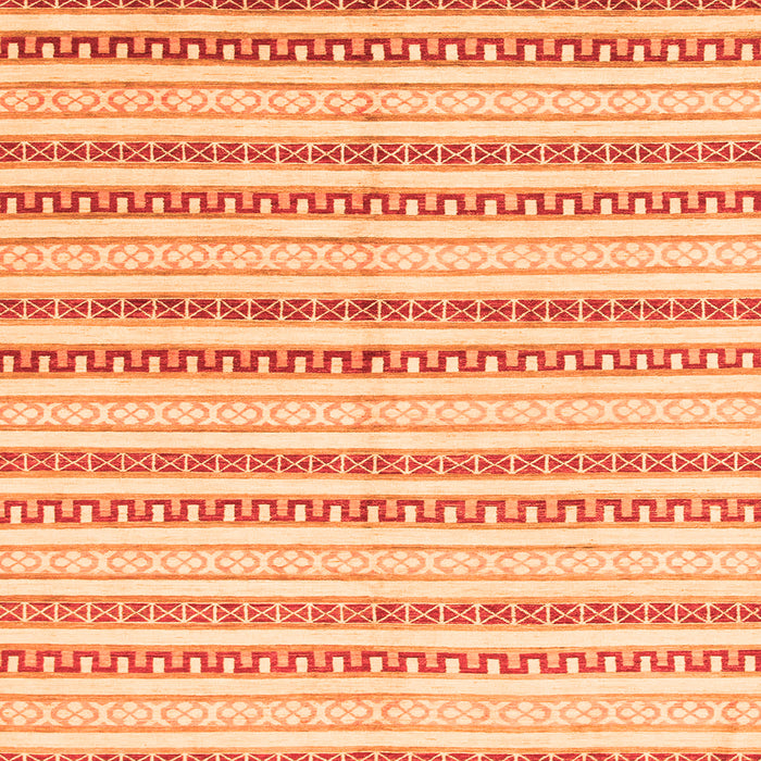 Square Abstract Orange Modern Rug, abs802org
