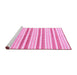 Sideview of Machine Washable Abstract Pink Modern Rug, wshabs802pnk