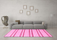 Machine Washable Abstract Pink Modern Rug, wshabs802pnk