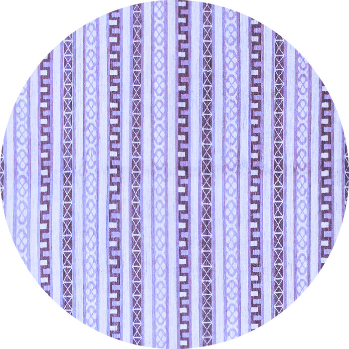 Round Machine Washable Abstract Blue Modern Rug, wshabs802blu