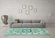 Machine Washable Abstract Light Blue Modern Rug in a Living Room, wshabs803lblu