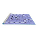 Sideview of Machine Washable Abstract Blue Modern Rug, wshabs803blu