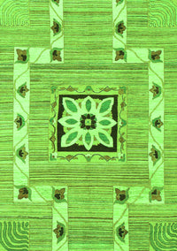 Abstract Green Modern Rug, abs803grn