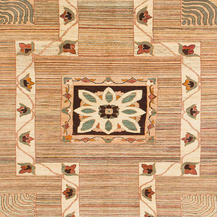 Square Machine Washable Abstract Chocolate Brown Rug, wshabs803