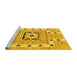 Sideview of Machine Washable Abstract Yellow Modern Rug, wshabs803yw