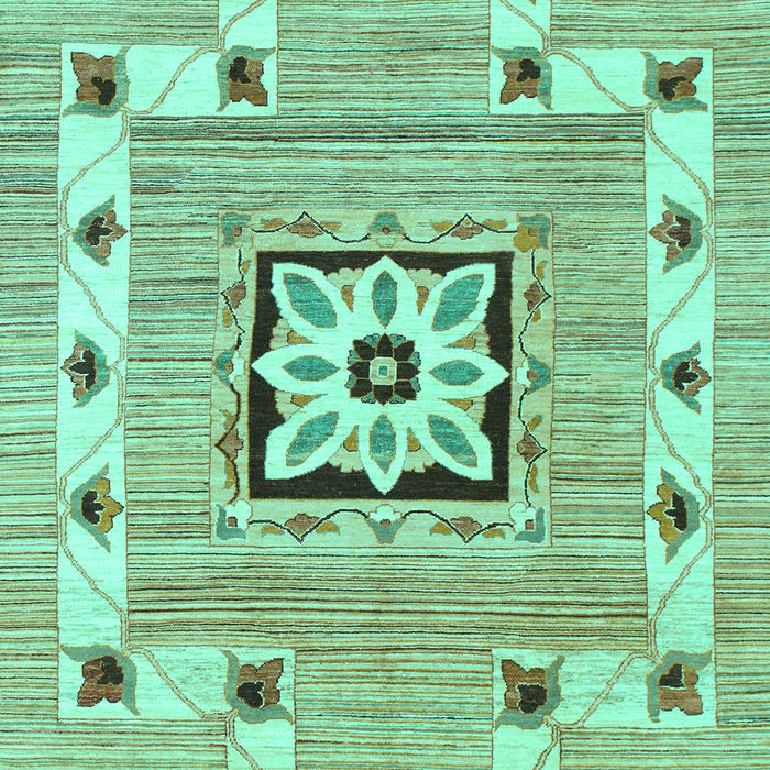 Machine Washable Abstract Turquoise Modern Area Rugs, wshabs803turq