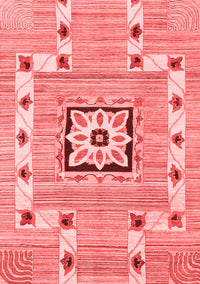 Abstract Red Modern Rug, abs803red