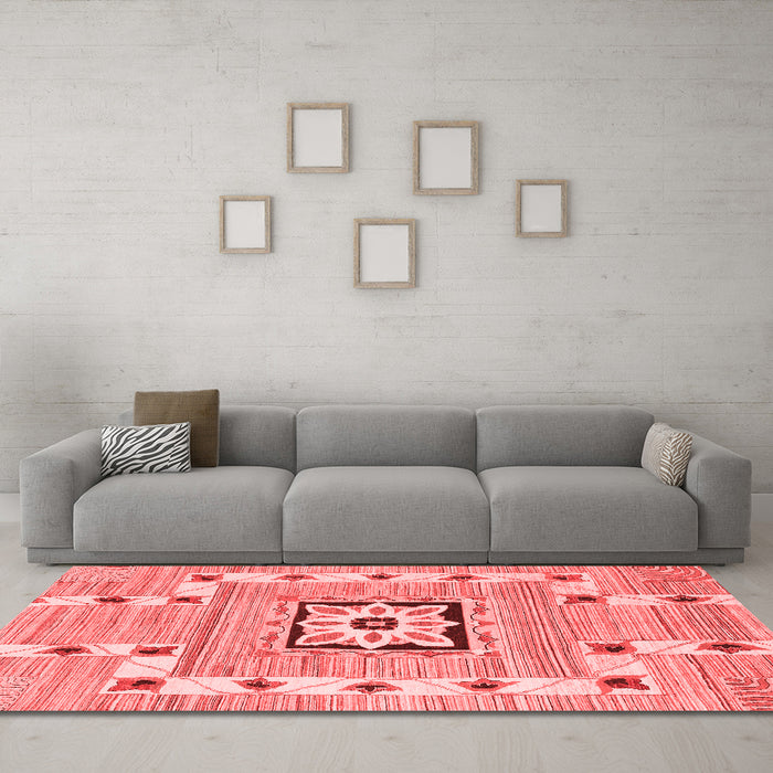 Modern Red Washable Rugs