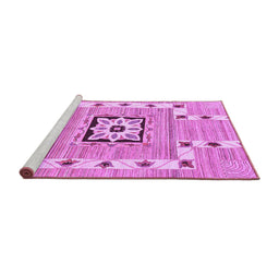 Sideview of Machine Washable Abstract Purple Modern Area Rugs, wshabs803pur