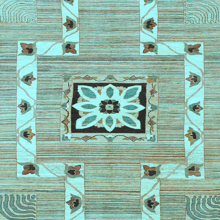 Square Abstract Light Blue Modern Rug, abs803lblu