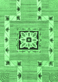 Abstract Emerald Green Modern Rug, abs803emgrn