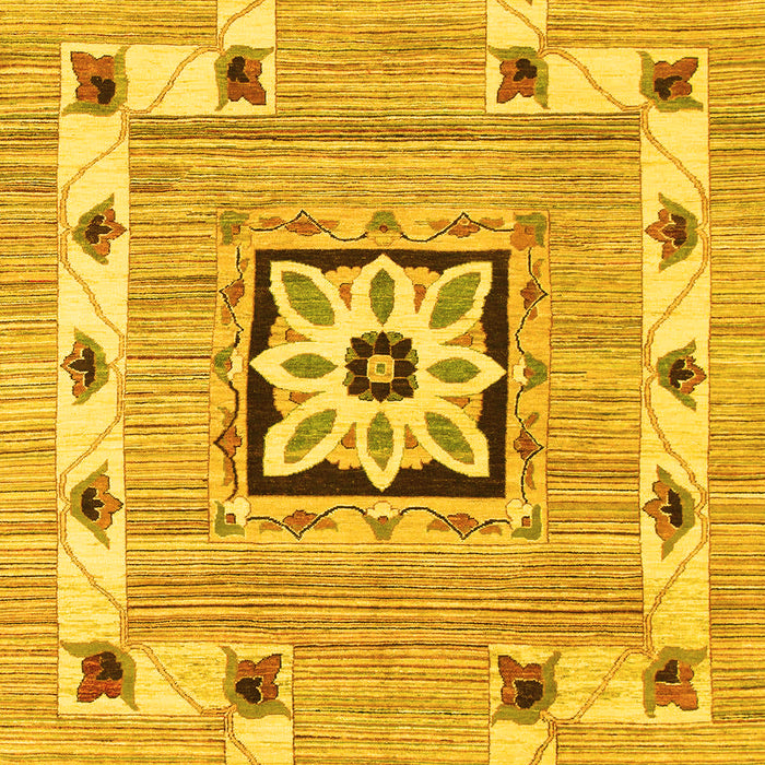 Abstract Yellow Modern Rug, abs803yw