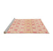 Sideview of Machine Washable Abstract Khaki Gold Rug, wshabs804