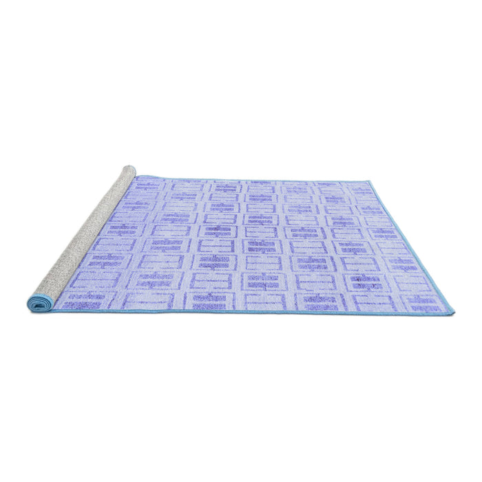 Sideview of Machine Washable Abstract Blue Modern Rug, wshabs804blu