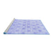 Sideview of Machine Washable Abstract Blue Modern Rug, wshabs804blu