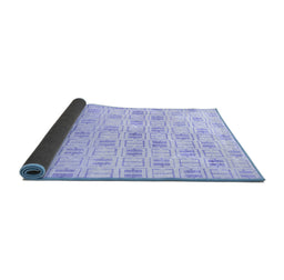 Sideview of Abstract Blue Modern Rug, abs804blu