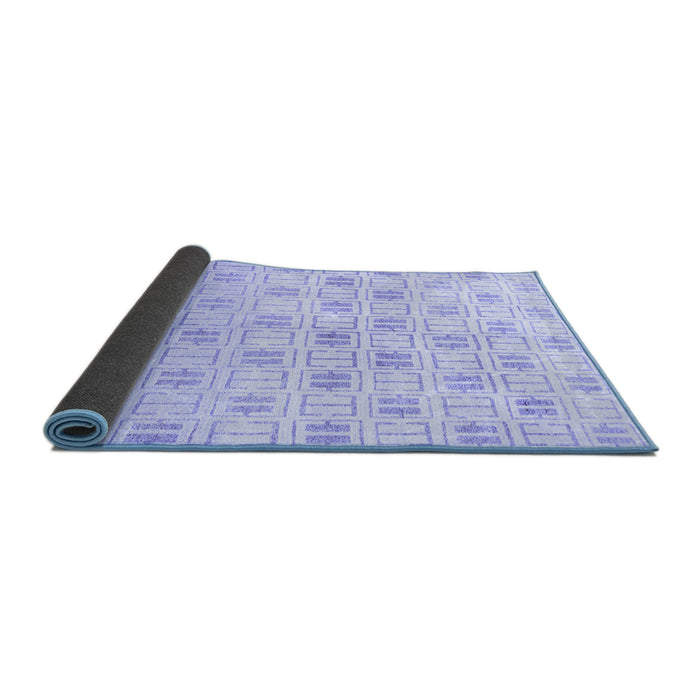 Sideview of Abstract Blue Modern Rug, abs804blu