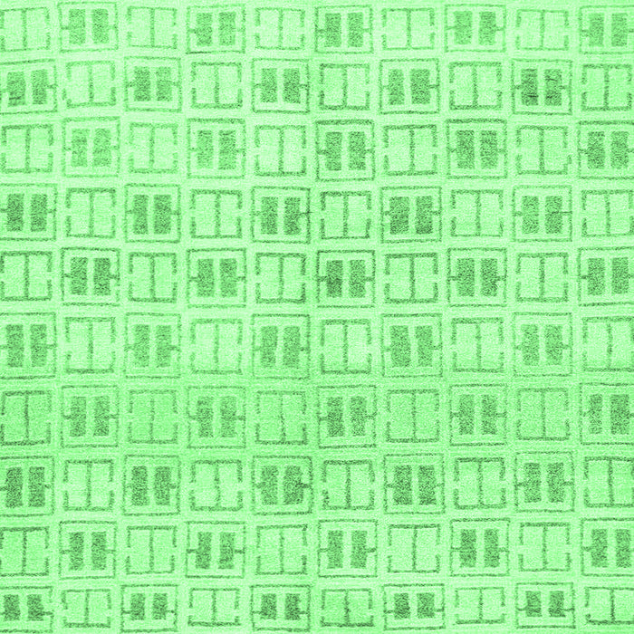 Square Abstract Emerald Green Modern Rug, abs804emgrn