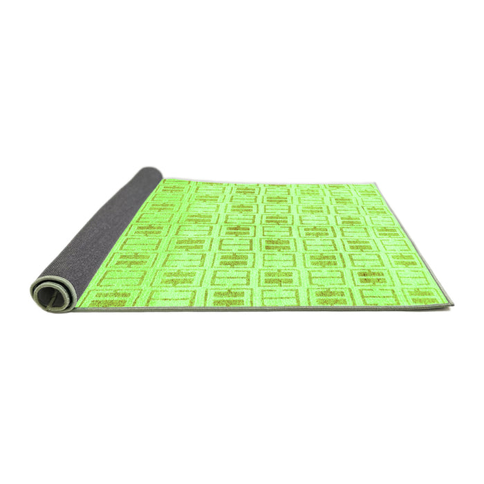 Sideview of Abstract Green Modern Rug, abs804grn
