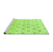 Sideview of Machine Washable Abstract Green Modern Area Rugs, wshabs804grn