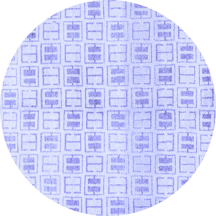 Round Abstract Blue Modern Rug, abs804blu