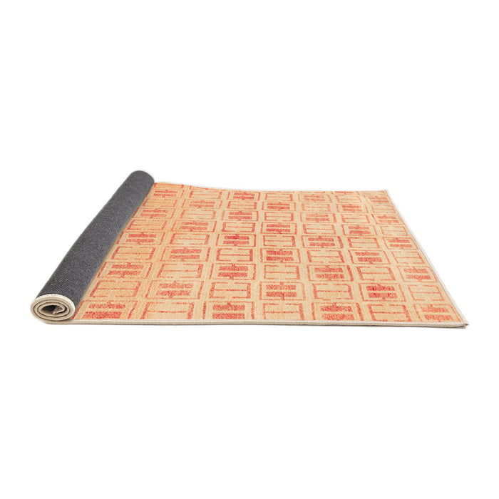 Sideview of Abstract Orange Modern Rug, abs804org