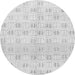 Round Machine Washable Abstract Gray Modern Rug, wshabs804gry