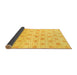 Sideview of Abstract Yellow Modern Rug, abs804yw