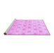 Sideview of Machine Washable Abstract Purple Modern Area Rugs, wshabs804pur