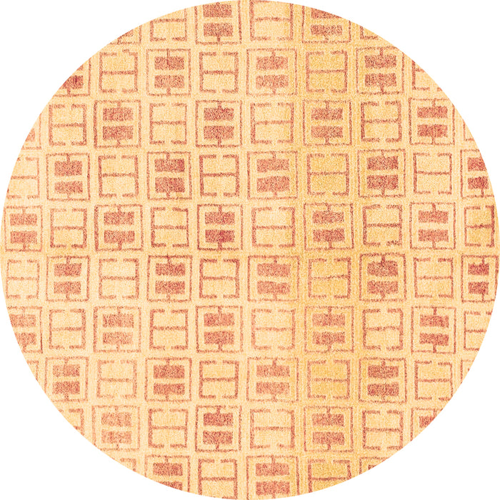 Round Abstract Brown Modern Rug, abs804brn