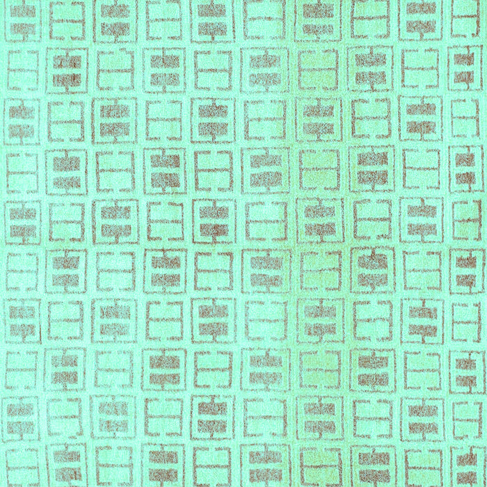 Square Machine Washable Abstract Turquoise Modern Area Rugs, wshabs804turq