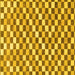 Square Machine Washable Checkered Yellow Modern Rug, wshabs805yw