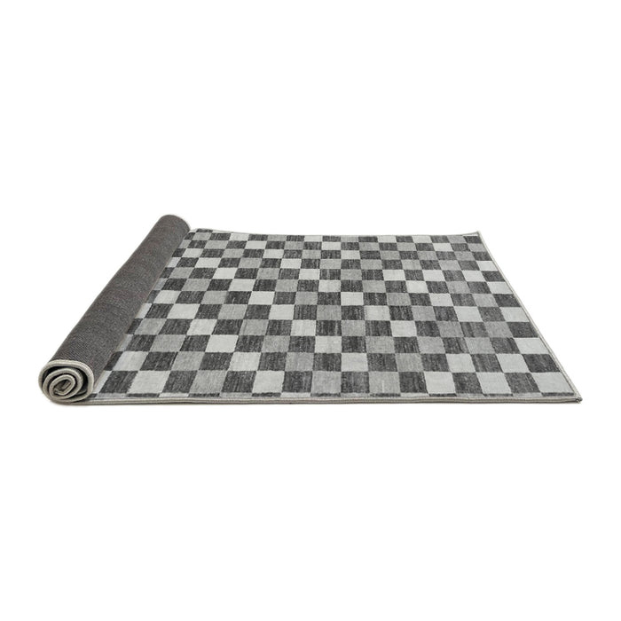 Sideview of Checkered Gray Modern Rug, abs805gry