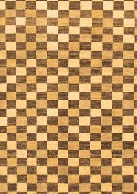 Checkered Brown Modern Rug, abs805brn