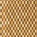 Square Machine Washable Checkered Brown Modern Rug, wshabs805brn