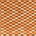 Square Checkered Orange Modern Rug, abs805org