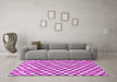 Machine Washable Checkered Purple Modern Area Rugs in a Living Room, wshabs805pur