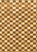 Machine Washable Checkered Brown Modern Rug, wshabs805brn